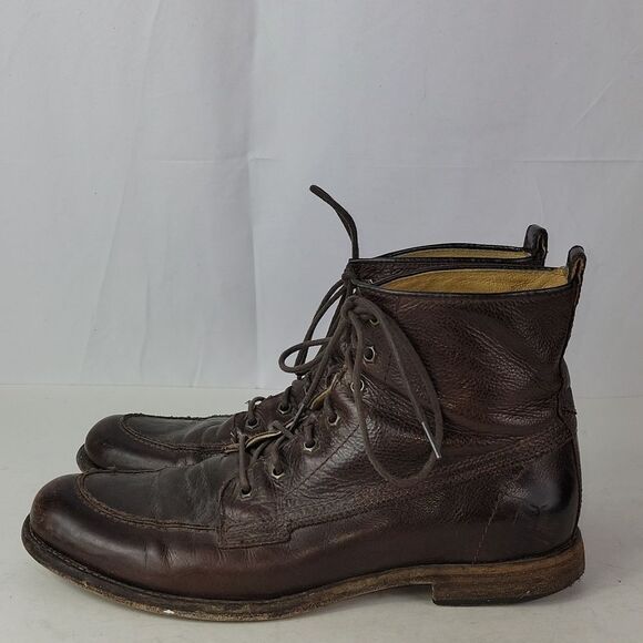 Frye Phillip Brown Leather Casual Work Boots - Picture 6 of 16